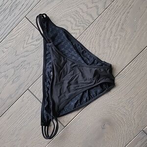 Victoria's Secret Black Strappy Bikini Bottoms